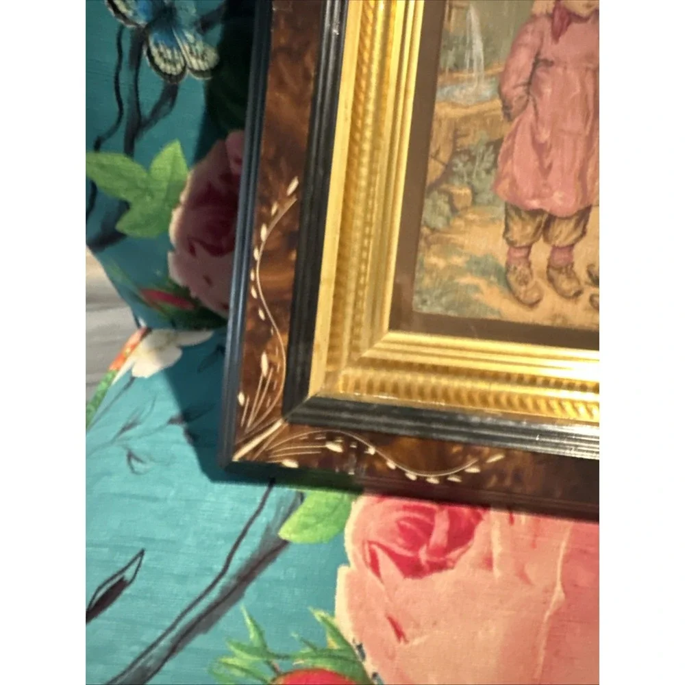VTG Belgium Tapestry, Point deRose East Lake Victorian Frame 13x12